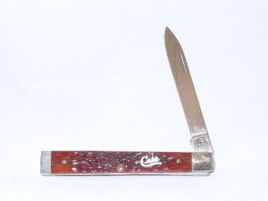 Case Knives-01100 Doctor,s Folding Pocket Knife, Chestnut Jigged Bone Handles, Nickel Silver Bolsters, Rare, Discontinued