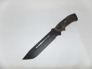 TOPS Knife- TP107E -Steel Eagle 107E Fixed Blade Knife ( 7" 1095 Carbon Drop Point Blade, Micarta Handle, Nylon Sheath )