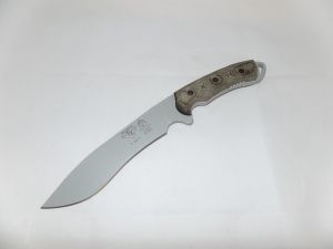 TOPS Knifes- TPATRD01 -Trace Rinaldi Armageddon Machete Fixed Blade Knife (10-5/8" 1095 Carbon Blade, Micarta Handles, Nylon Sheath)