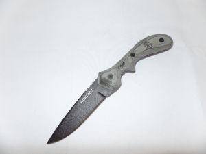 TOPS Knives- WOR5-01 -Wortac 5 Fixed Blade Knife ( 4.63" Black Plain )