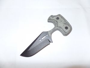 TOPS Knife- GRPR-01 -Grim Ripper Plain Fixed Blade Knife Push Dagger ( 3.75" Black Plain )