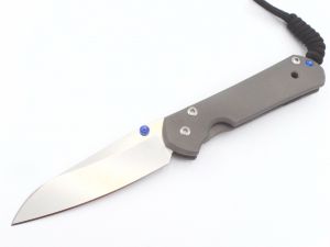 Chris Reeve Knives - S21-1008 , Small Sebenza 21  Insingo ,, Gentlemen's Folder , 2.94' Stonewash Blade , Titanium Handles , W/ Pocket Clip