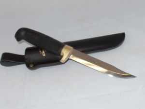 Marttiini-186016  Condor Lapp Fixed Blade Fishing Knife, Leather Sheath, 13CM  Stainless Steel Blade-186016