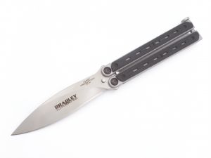 Bradley Cutlery - BCC900 , Balisong Butterfly Knife, Black G-10 Handles , 3.87'' Bead Blast Blade