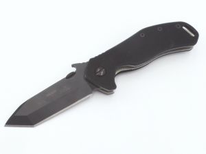 Emerson Knives - Bulldog-BT , Folding Pocket Knife, 3.2'' Tanto Black Blade , G-10 Black Handles  , Wave Feature, W/ Pocket Clip