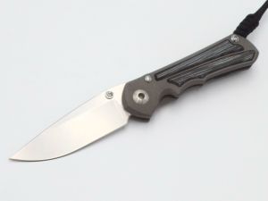 Chris Reeve Knives - SIN-1012 , Small Inkosi Inlay Gentlemen's Folding Knife , Titanium Handles  / W Black Micarta Inlays , 2.8'' S35VN Blade Steel , W / Pocket Clip