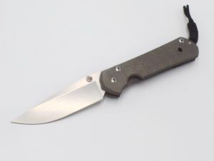 Chris Reeve Knives - L21-1258 , Large Sebenza 21 CGG , Chainmail Gentlemen's Folder , 3.62'' S35VN Blade , Milled Titanium  Handles , W / Pocket Clip