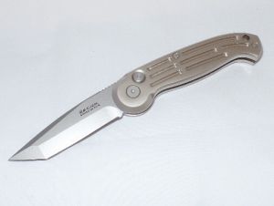 Boker - B0008 - Magnum Champagne Automatic  Bead Blast Blade, Folding Knife