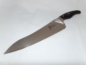 Kershaw Knives- DM-0507 -Shun Ken Kitchen Knife ( 10" Stainless Steel Plain Blade) ,With Sleek Pakkawood Handle