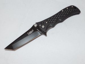 Camillus Knives-C2375B Heat Assisted Opening Liner Lock Knife, 3.65'' Black Tanto Plain Blade, Zytel Handles With Reversible Pocket Clip