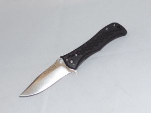 Camillus Knives-670 Sizzle  Assisted Opening Knife, 2.75'' Silver Plain Blade, Black Zytel Handles, With Reversible Stainless Steel Clip
