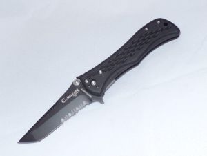 Camillus Knives-912 Blaze Assisted Opening Pocket Knife, 2.82'' Tanto Blade, Black Zytel Handles, With  Stainless Steel Pocket Clip