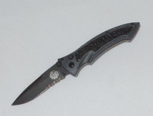 M.O.D- STF686 Fighter  Utility Folding Knife, 2.9 Drop Point Plain Blade, Zytel Handles, With Pocket Clip