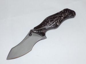 Kershaw- 1597 GRY Offset By Ken Onion Assisted Opening Knife, Aluminum Handles, 3.75'' Plain Blade