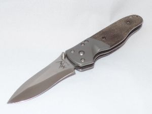 Merc Worx- Clotho Folding Pocket Knife, 3.5''  BG-42 Plain Blade, Green Micarta Handles