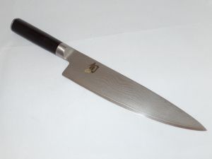 Kershaw- DM 0706 Shun 8'' Chef,s Kitchen Knife, Black Pakka Wood Handles, VG-10 Plain Blade