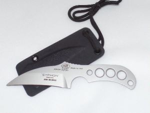 Randall King Knives-RAK3 Syphon BY Burke  Integral Neck Knife, 3-1/4'' Bead Blast Blade, Kydex Sheath, ATS-34 Stainless Steel Blade