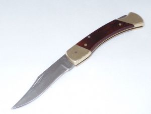Schrade-LB7 Uncle Henry Lock Back Pocket Folding Knife, Rosewood Handles, ,3.7'' Plain Blade, Brass Liners, Made In U.S.A