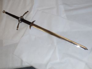 Cold Steel-88WGS Two Handed Great Sword, With Leather Wrapped Handle, 39-7/8'' Carbon Steel Blade