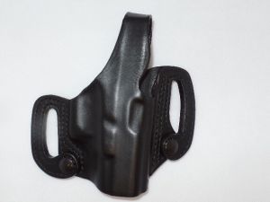 Blackhawk-420103BK-R CQC Detachable Slide  Concealment Holster For Glock-20/21, Italian Black Leather, Adjustable Thumb Break