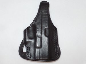 Blackhawk-420614BK-R CQC Angle Adjustable Paddle Holster For Springfield XD Service Model, Italian Black Leather, Wrapped Tigger Guard