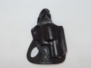 Blackhawk-420609BK-R Angle Adjustable Paddle Holster, For S&W  J Frame, Black Italian Leather, With Reinforced  Thumb Break
