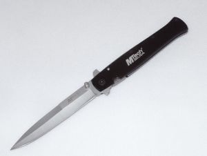 MTECH Knives- MT-192BK -Stilletto type folder Black Aluminum Handle Folding Pocket Knife ( 3 3/4" 440Stainless Steel Blade )