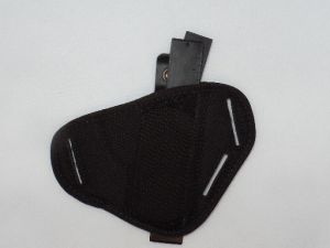 Blackhawk-40PC07BK, 3-Slot Pancake Holster, Black Nylon , Ambidextrous, For Colt Govt Large Auto,s, Browning Hi -Power , Adjustable Retention Strap