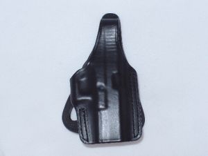 Blackhawk-420604BK-R CQC Angle Adjustable Paddle Holster For Glock-19/23/32/36, Black Leather, With Reinforced Thumb Break, Wrap Around Trigger Guard