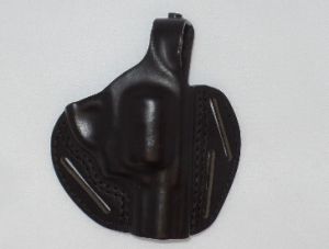 Blackhawk-420009bk-r , 3-Slot Pancake Leather Holster For  S& W , J Frames, Right Hand Use, With Covered Trigger Guard,