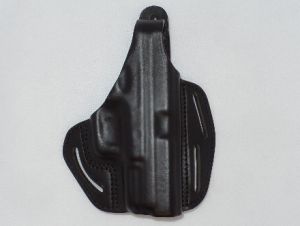 Blackhawk-420015BK-R , 3-SLot Pancake  Leather Holster For Springfield XD Service Model, With Covered Trigger Guard, , Reinforced Thumb Break
