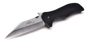 Emerson Knives - SEAX-SF  , Tactical Folding Knife , 3.9' Stonewash Blade , Wave Feature, Black G-10 Handles , W/ Pocket Clip
