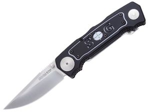 S.O.G Knives-BP-1, Bi Polar, 2Bladed Assisted Opening Multitool,V Cutter Blade, Glass Breaker, Anodized Aluminum Handles,Lockback, -Discontinued