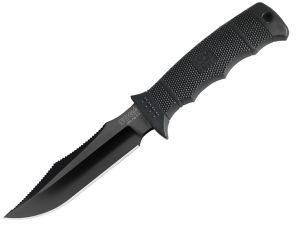 S.O.G  E37SN-CP Seal Pup Elite Tactical Fixed Blafe Knife, 4.85'' TiNi Plain Blade, With Nylon Sheath, Zytel Handles