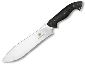 Spyderco Knives-FB16P Hossom Forester Fixed Blade Knife,9.125'' Plain Blade, Micarta Handles, Kydex Sheath, With TekLock Feature, Rare, Discontinued