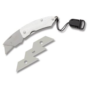 Super Knife-SU-801 Silver  Mini  Folding Ulitily Razor Edge Knife, Aluminum, Handle