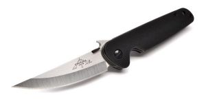 Emerson Knives - Kwaikem-SF , Folding Pocket Knife , 3.9''  Plain Blade , Black G-10  Epoxy Handles , W/ Pocket Clip