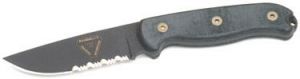 Ontario- 8609 -TAK-1 Fixed Blade Knife ( 4.75" Serrated 1095 Carbon Steel, Micarta Handle, Cordura Handle )