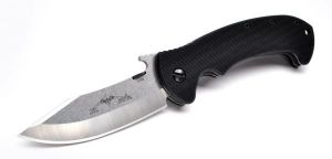 Emerson Knives - Tiger -SF , Tactical Folding Knife , 3.8 Plain Blade , Black  G-10 Epoxy Handles , W/ Pocket Clip
