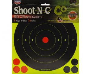 Birchwood Casey- 34805- Shoot-N-C TQ4-6 Target 8 Round Bullseye 6/Pack
