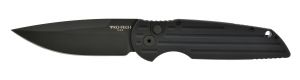 Pro-Tech Knives- TR-3 SWAT, Tactical Response Folding Knife, 3.5'' Black Plain Blade, Black  T6 Aluminum Handles W/ Grooves  , With Pocket Clip