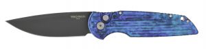 Pro-Tech Knives- TR-3-J2 , Tactical Response Automatic Knife, 3.5'' Black Blade , Blue Jazz Aluminum  Handles , W/ Pocket Clip