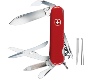 Wenger Knives-16932 , Traveler Red Swiss Army Pocket Knife, 2.5'' Blade, Multitool, Can Opener, Scewdriver, Rare, Discontinued