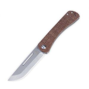 Kizer Pinch Micarta Brown V3009N2 (3.04" Stonewash)