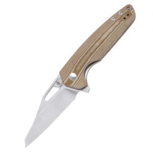 Kizer Horn Micarta Brown V3557N1 (3.19" Satin)