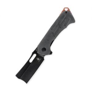 Kizer D.O.C.K. Quatch Cleaver Liner Lock Knife Black Micarta V3574N1 (2.9" Stonewash)