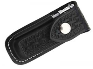 Victorinox-33205 Swiss Army Medium Zermatt Knife Pouch, Black Leather With Sharpening Steel, Fits- Tinker, Hiker