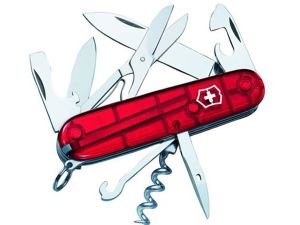 VICTORINOX - 53385 - Multi Tool Knife - Folding Pocket - 'CLIMBER RUBY' SWISS ARMY KNIFE  - Scissors Toothpick And Key Ring Included