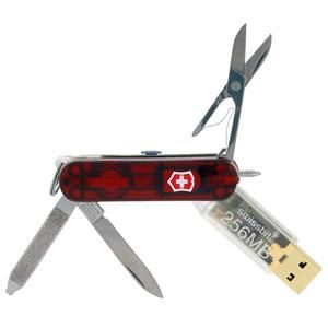 Victorinox-53992 - Folding Pocket - Multi Tool Knife -SwissMemory 256, Ruby knife , USB Included