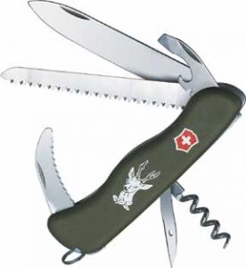 Victorinox-53642 - Hunter Olive Drab Pocket knife - Multi Tool - Folding Pocket Knife - With Scissors , Toothpick Included